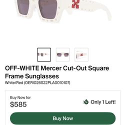 OFF-WHITE Mercer Cut-Out Square Frame Sunglasses