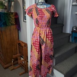 VIBRANT COLORFUL PATCHWORK JUMPSUIT 