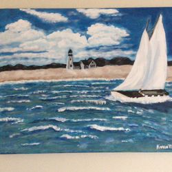 ORIGINAL ACRYLIC CANVAS PAINTING 16” x 20” WALL ART