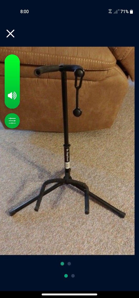 On Stage XCG4 Black Tripod Guitar Stand, Single Stand And Two Guitar Hangers