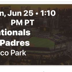 2 Seats This Sunday padres Vs nationals 