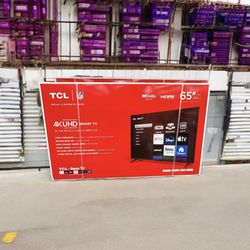 HD191 65” TcL 4k Roku smart led Uhd tv 
