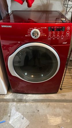 Samsung Front-Load Electric Dryer with Steam & 3-Prong Cord (Tango Red)