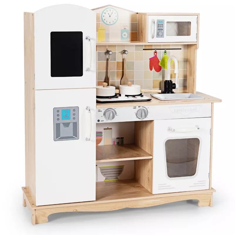 Costway Wooden Kids Pretend Kitchen Playset Cooking Play Toy w/ Utensils & Sound
Brand new-assembled.... See more