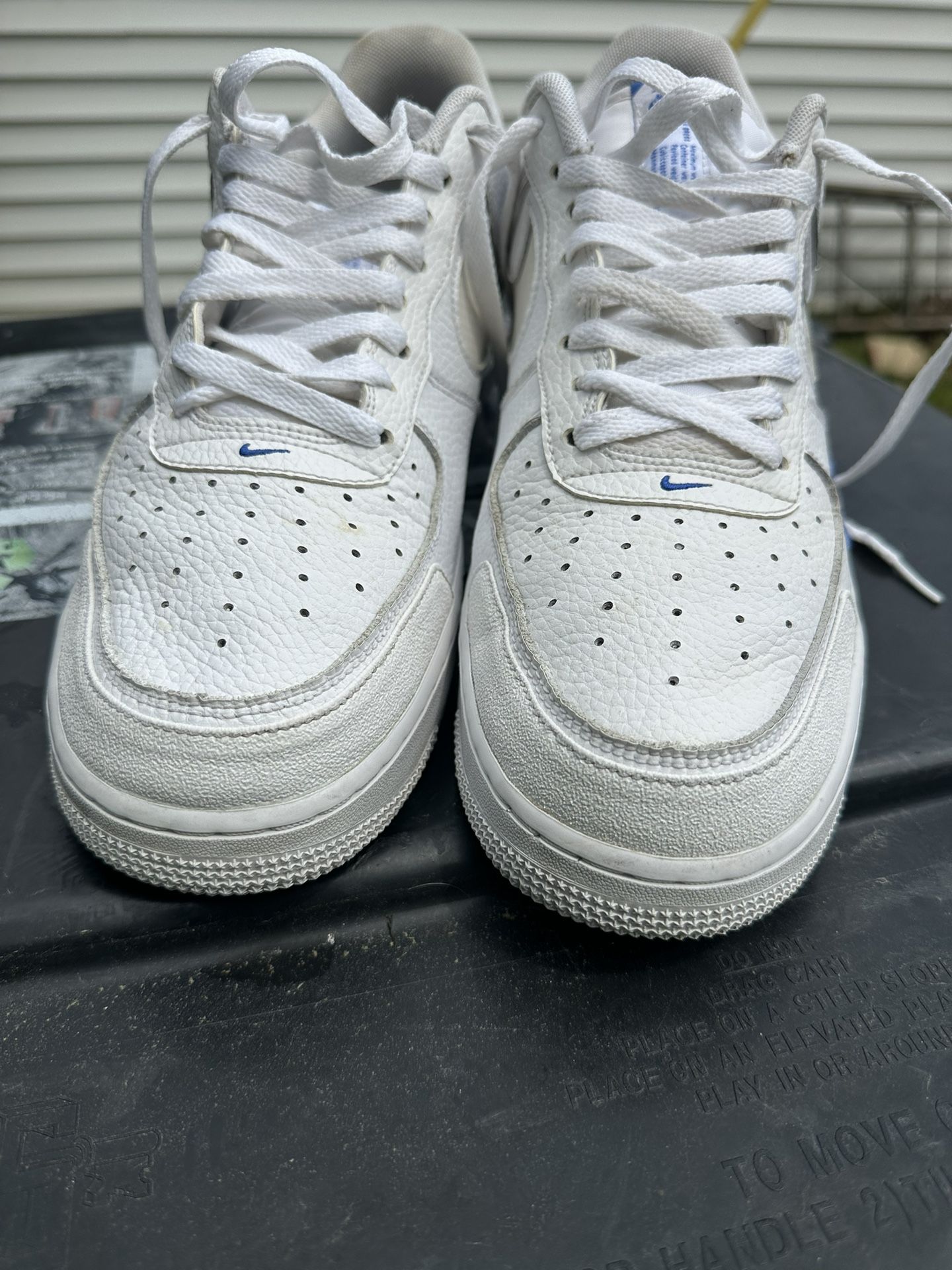 11 1/2 Air Force One Blue And White Nikes