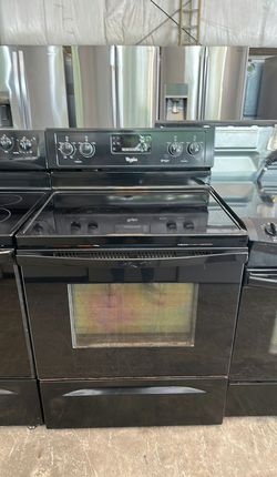 Whirlpool Electric Stove Black GlassTop