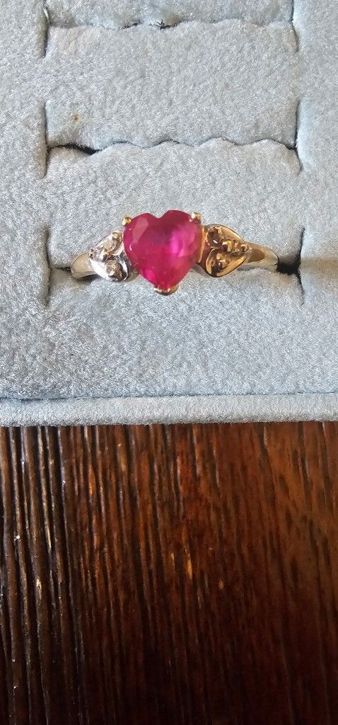 10k Gold And Ruby Ring