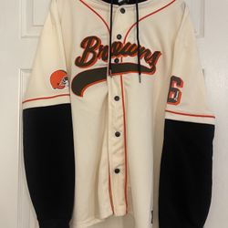 Cleveland Browns Hooded Jersey – Men’s XL, Brand New with Tags