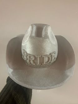 Cow Girl Bride Bling Hat With Veil 🤍 ✨