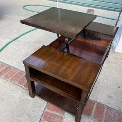 dark Walnut Coffee Table with lift