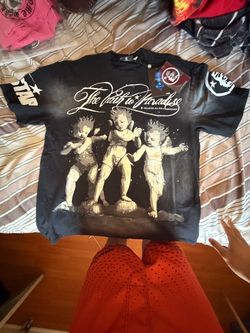 Black and white Hellstar tee, size medium
