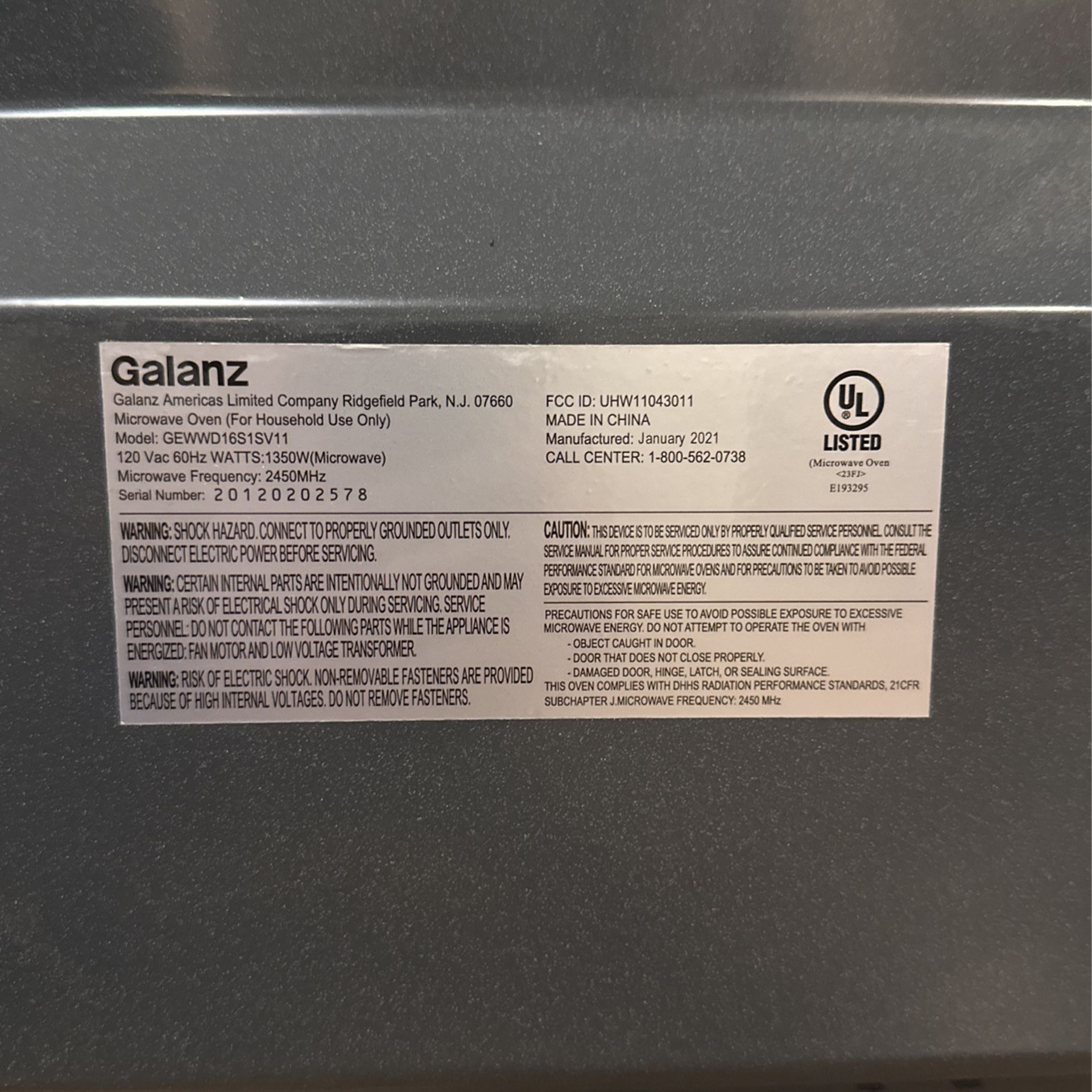 Stainless Steel Microwave (Nice!)