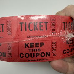Paper Ticket Roll Carnival Raffle Unopened 