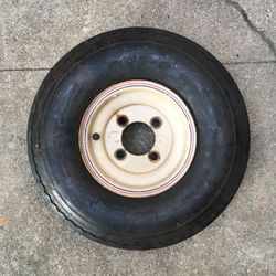 Pop up camper trailer tire and rim