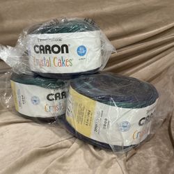  New Never Used  3 of  Yarnspirations Caron Crystal Cakes- Lush Living Brushed Collection Yarn 