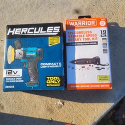 Hercules Compact 12 V Lithium-ion Varuable Speed Polisher/ Sander