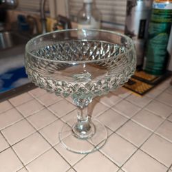 Crystal Diamond Point Compote