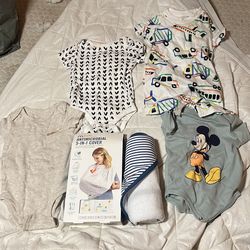 Baby clothes and nursing cover
