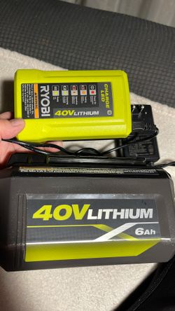 RYOBI Charger & Battery 40 V/6 Amps