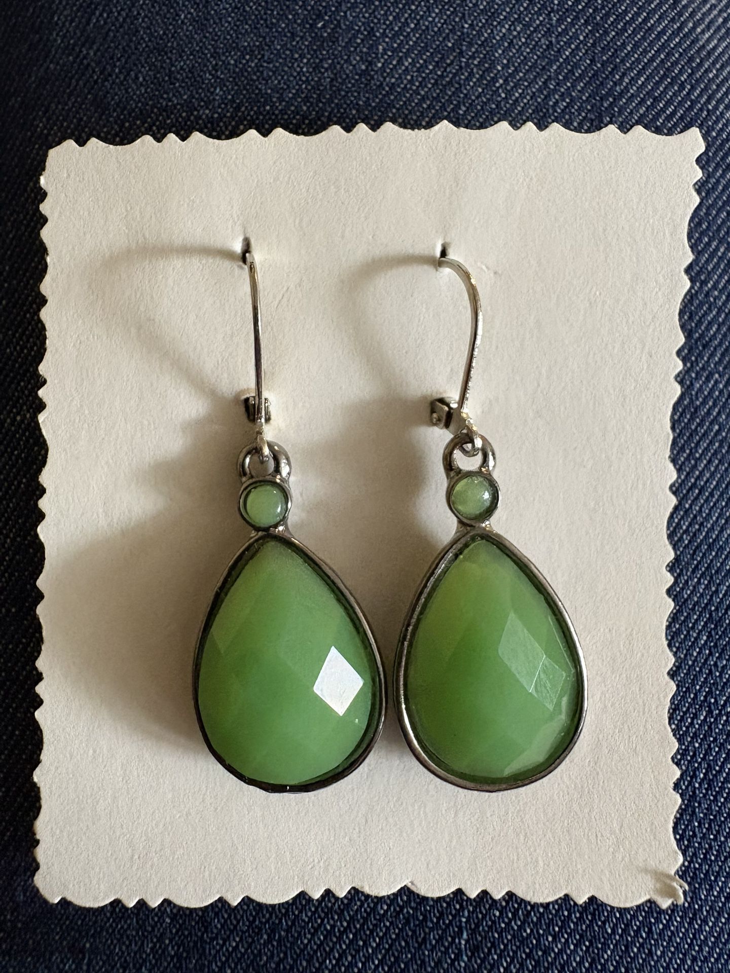 Green Drop Earrings, New Boutique Jewelry 