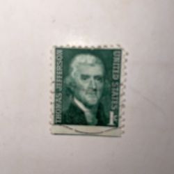 RARE Thomas Jefferson 1cent Stamp