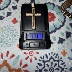 14k Cross Charm 