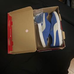 blue puma suede