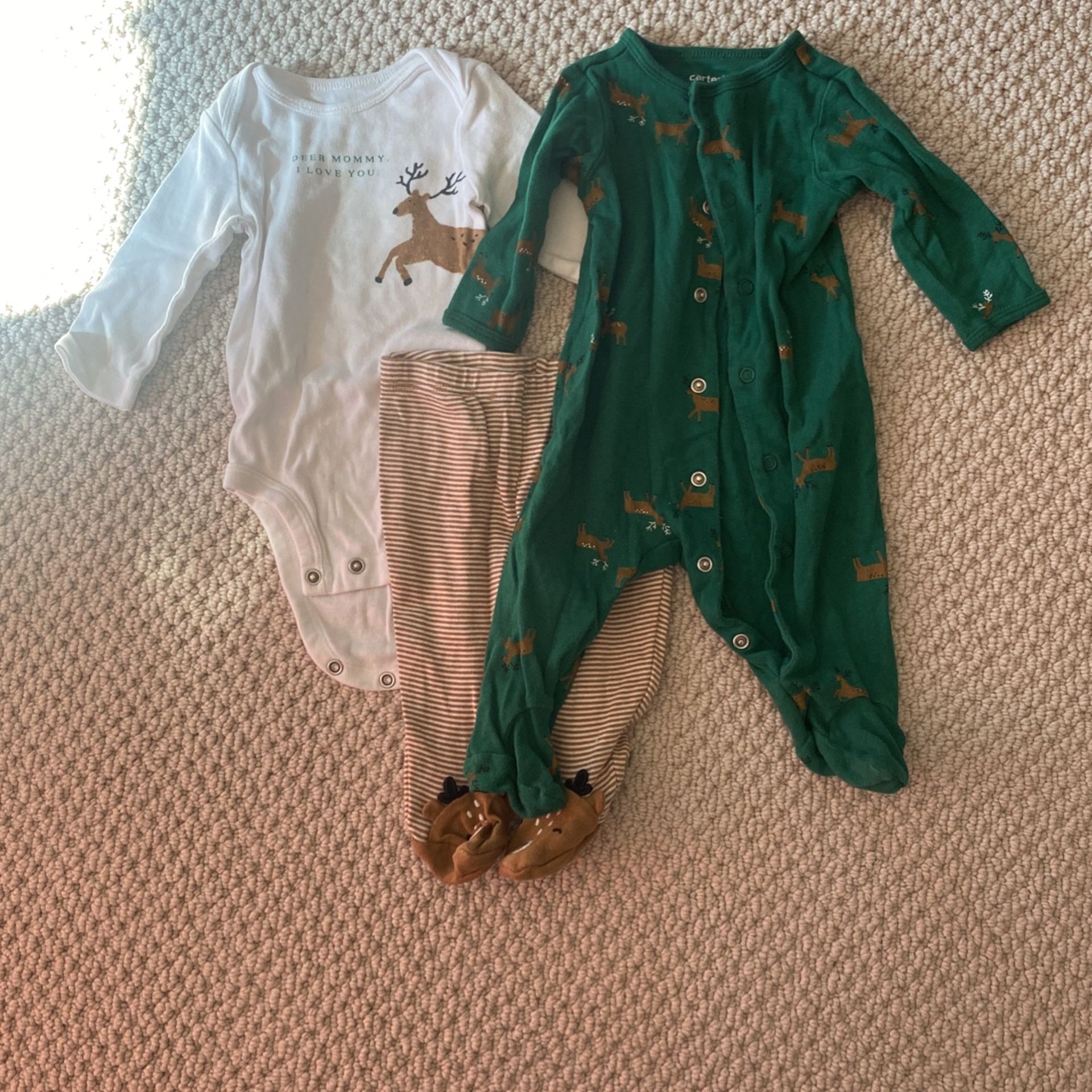 Carters First Christmas Baby Outfit Size 3 Months