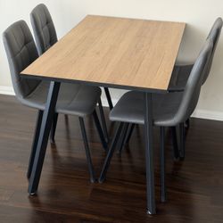 Modern Dining Set - Table With Four Matching Chairs