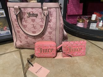 Juicy Couture Bag Wallet And Card Holder Pink Hearts