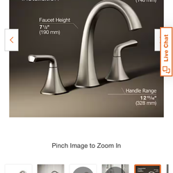 Sundae 8 in. Widespread Double Handles Bathroom Faucet in Vibrant Brushed Nickel by KOHLER