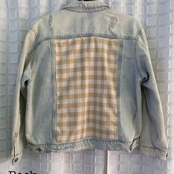 Up Cycled Palaka Jeans Jacket  