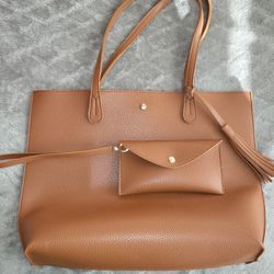 Brown Tote and Wallet 