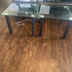 Glass End tables 