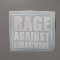 Rage Against The Machine (2 Pcs) Vinyl Outdoor/Indoor  3" Wide