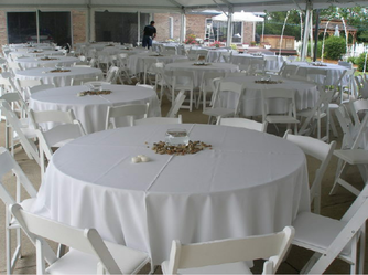 90 inch Round White Wedding Tableclothes