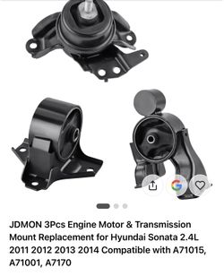 JDMON 3Pcs Engine Motor & Transmission Mount Replacement for Hyundai Sonata 2.4L