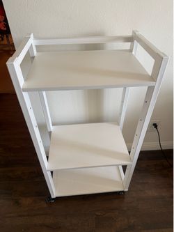 White Rack / Shelf With Wheels