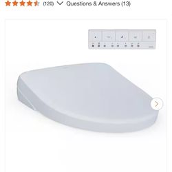 75% OFF in store only S7A Washlet Elongated Electric Heated Bidet Seat with Contemporary Lid in Cotton White