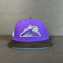 New Era Fitted Colorado Rockies Size 7 1/4 Purple Icy from HatClub