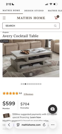 Grey coffee table