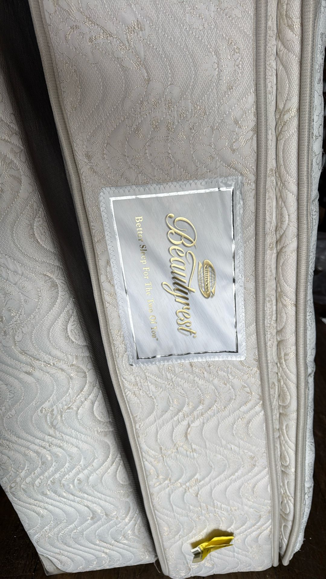 Queen Mattress and Box spring W/metal bed frame