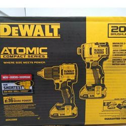 Dewalt Combo Atomic Driles 20v Brushslees 