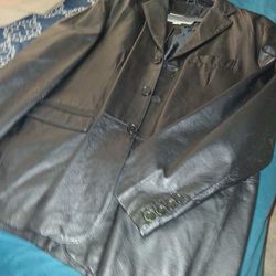 Leather coat
