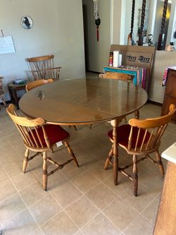 54” circular dining table.
