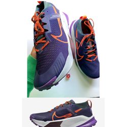 Nike ZoomX Zegama Purple/Safety Orange Trail Running Shoe men’s Sz 15 NEW NO BOX