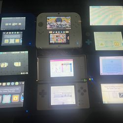 Various Nintendo handhelds and Pokemon games