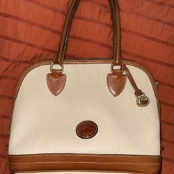 Vintage Dooney & Bourke All-Weather Leather domed Zip satchel,