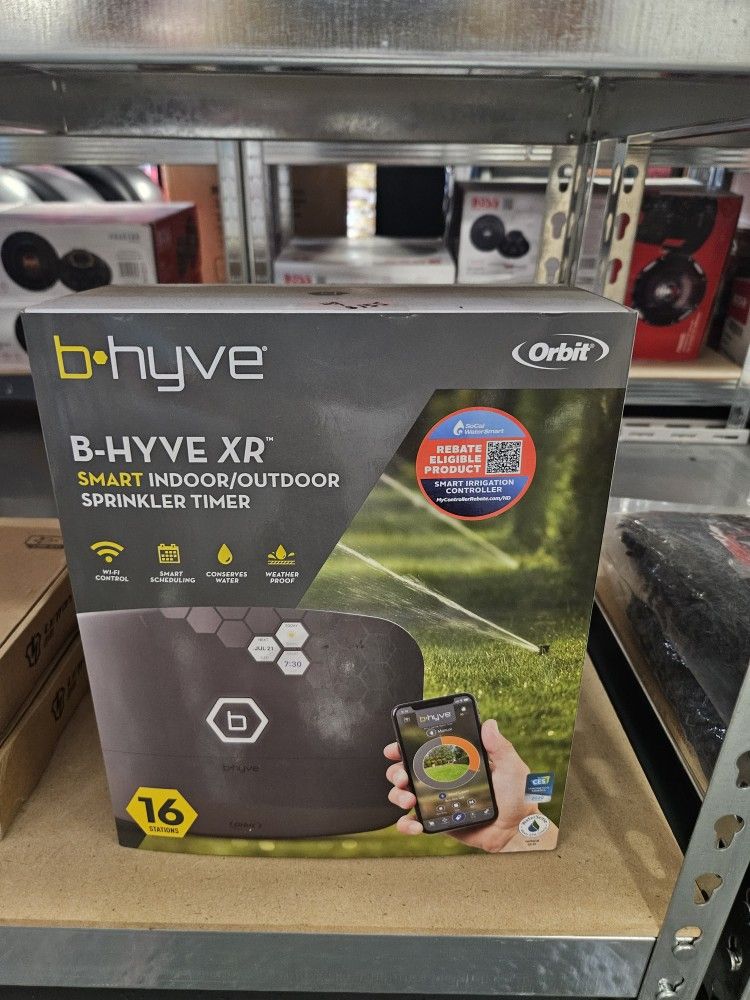 Orbit 57995 B-hyve XR Smart 16-Zone Indoor/Outdoor Sprinkler Controller, Compatible with Alexa Gray