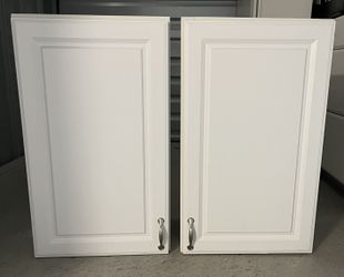 Two Arcadia 18-in W x 24-in H x 12-in D Truecolor White Shaker Door Wall Cabinet